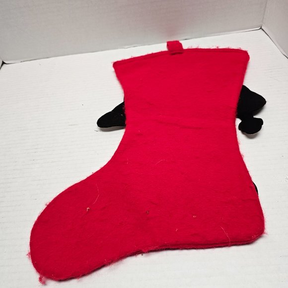 Disney Unlimited Mickey Mouse Winter Scarf Hat Red Felt Christmas Stocking Decor - Picture 3 of 5